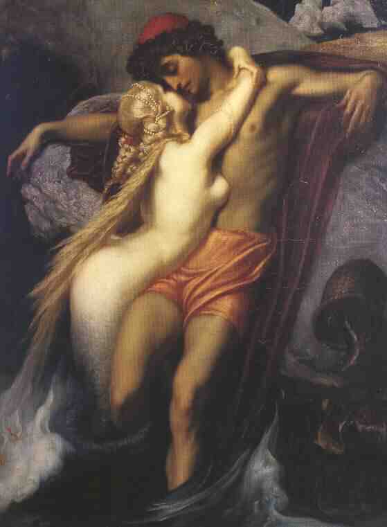 Frederic Leighton Der Fischer und die Sirene um 1856-58