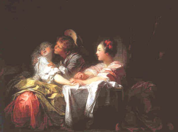 Jean-Honore Fragonard (1732-1806) Der geraubte Kuß (1759)