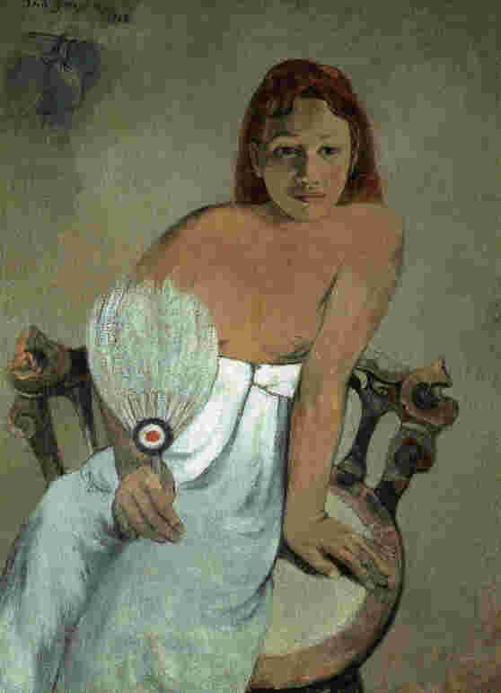 Paul Gauguin (1848-1903) Junges Mädchen mit Fächer (1902)