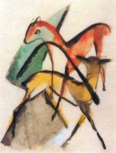 Franz Marc - Rotes und gelbes Reh