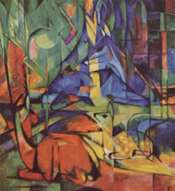 Franz Marc - Rehe im Walde