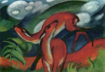 Franz Marc - Rote Rehe