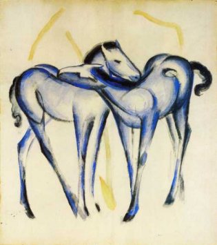 Franz Marc - Zwei blaue Fohlen