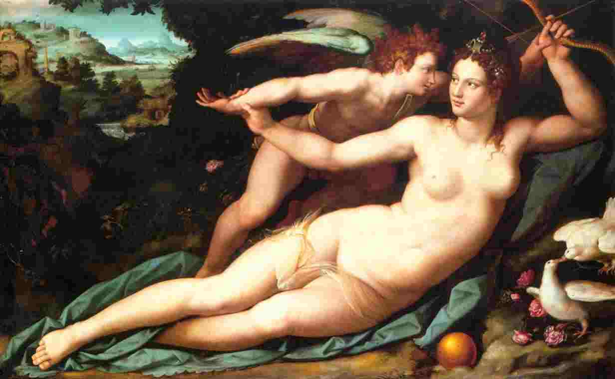 Alessandro Allori (1535-1607) Venus und Cupido