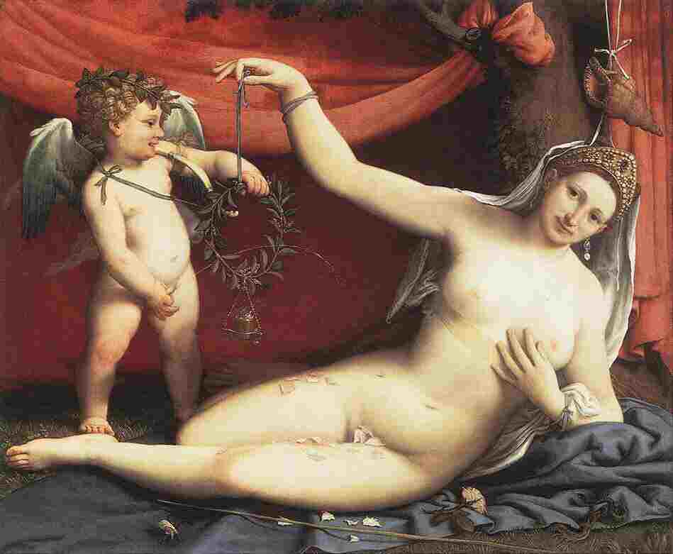 Lotto Lorenzo (1480-1556) Venus mit Cupido