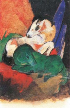 Franz Marc - Grnes und weies Pferd