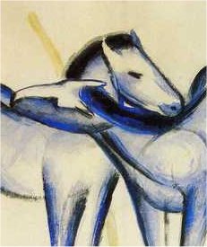 Franz Marc - Zwei blaue Fohlen