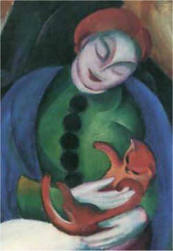 Franz Marc - Mdchen mit Katze