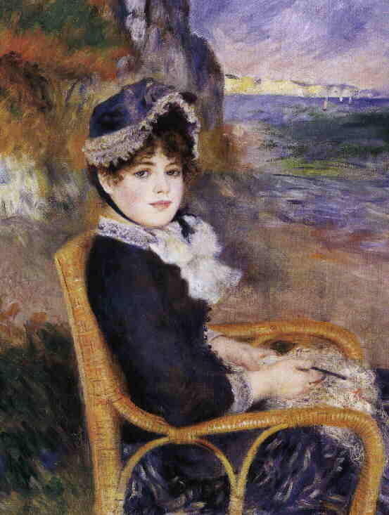 Pierre-Auguste Renoir (1841-1919) Sitzende Frau am Meer (1883)