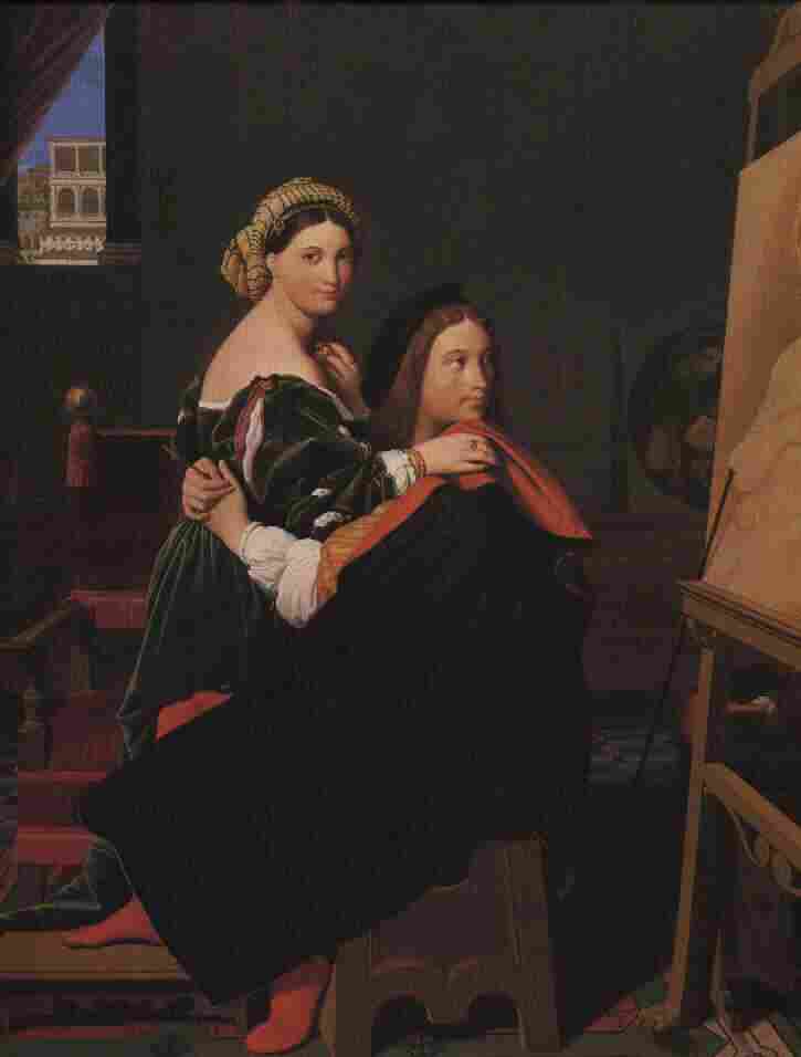 Jean-Auguste-Dominique Ingres (1780-1867) Raffael und die Fornarina