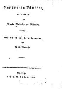 Zerstreute Blätter von Maria Mnioch