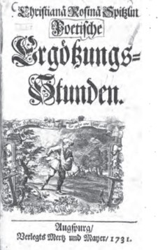 Christina Rosina Spitzlin Poetische Ergtzungs-Stunden 1731